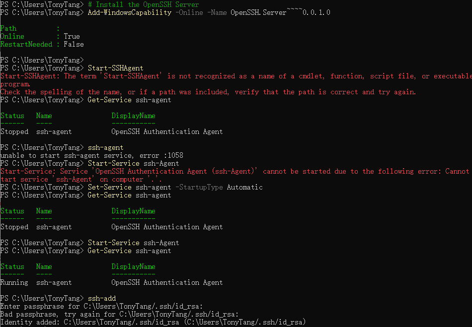 OpenSSHClientAndSshAdd