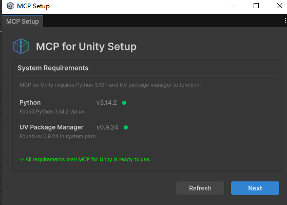 MCPForUnitySetupWindow