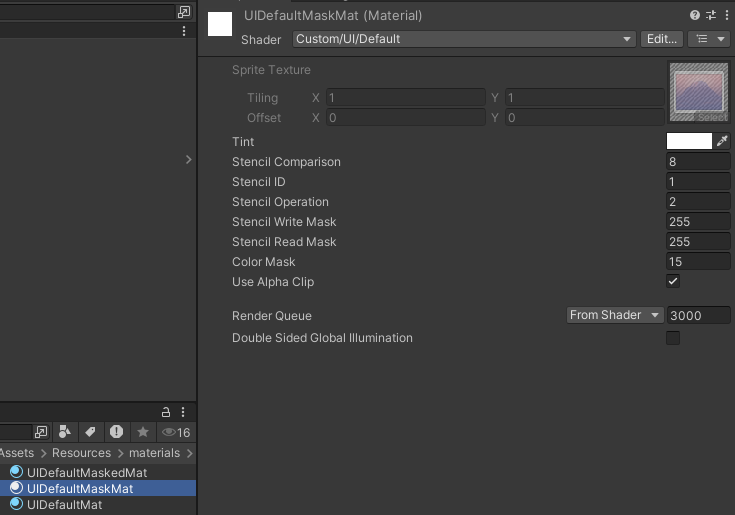UIDefaultMaskMatInspector