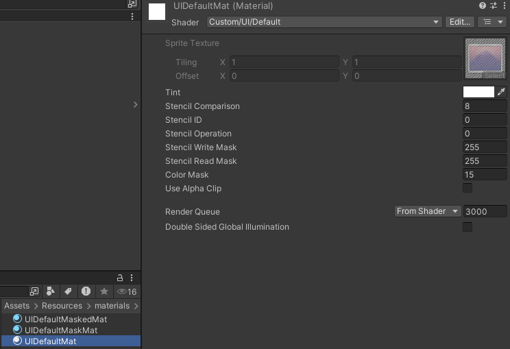UIDefaultMatInspector