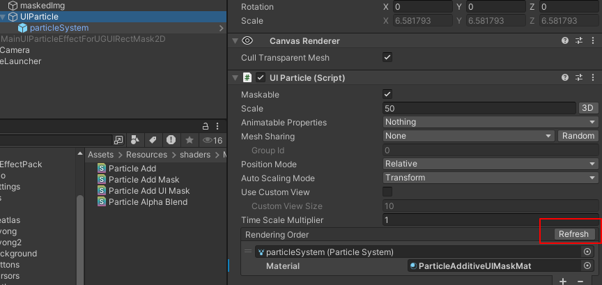 UIParticleRefreshButton